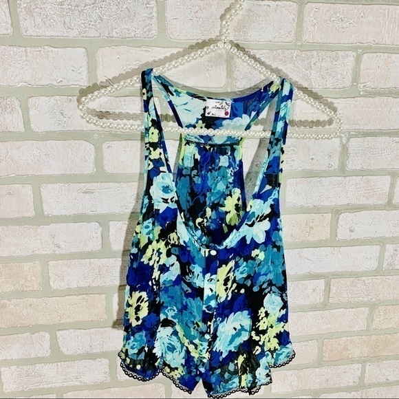 Intimately Free People Blue Floral Layerin… - Picture 4 of 7